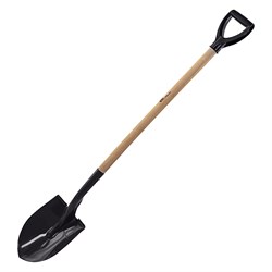 Лопата для сыпучих грузов, 215х290х1340 мм, деревянный лакированный черенок, Сибртех 18641