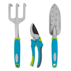 Набор садового инструмента с секатором, алюминиевый цельнолитой, 3 предмета, Luxe, Palisad 18733