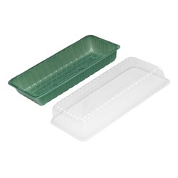 Мини - парник с крышкой, 435 х 215 х 130 мм, для 3 кассет 180 х 135 х 60 мм, полистирол, 18866