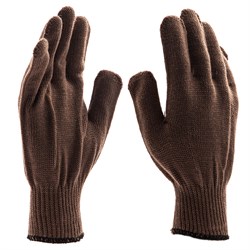 Перчатки трикотажные, акрил, коричневый, оверлок Сибртех 19006