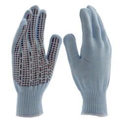 Перчатки трикотажные, акрил, ПВХ гель, "Протектор", цвет зенит, оверлок Сибртех 19014