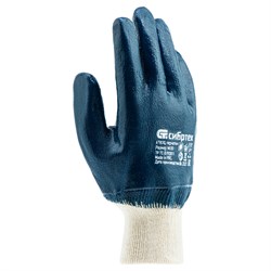 Перчатки трикотажные с обливом из бутадиен-нитрильного каучука, манжет, M Сибртех 19025