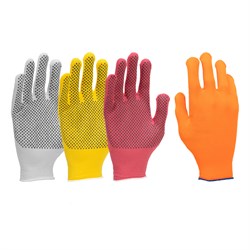 Перчатки в наборе, 4 пары, цвета в ассортименте, ПВХ точка, L, Palisad 19037