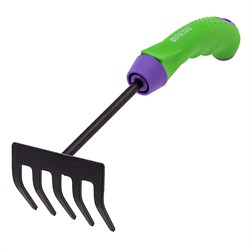 Грабли 5 - зубые, 90 х 265 мм, стальные, обрезиненная эргономичная рукоятка, Era, Palisad 19054