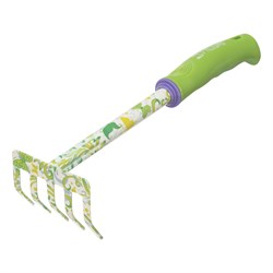 Грабли 5 - зубые, 85 х 310 мм, стальные, пластиковая рукоятка, Flower Green, Palisad 19060