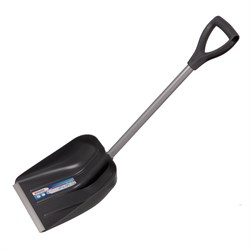 Лопата для уборки снега пластиковая, 270 х 310 х 890 мм, стальной черенок, алюминиевая планка, Palisad 19212