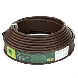 Бордюр "Лента", 10 х 1000 см, полиэтиленовый, коричневый, Сибртех 19270