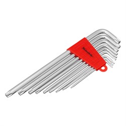 Набор ключей имбусовых Torx , 9 шт, T10-T50, CrV, экстра-длинные с сатинированным покрытием Matrix 14998