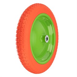 Колесо полиуретановое 3.00-8, длина оси 90 мм, подшипник 16 мм Сибртех 19308