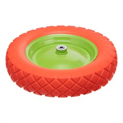 Колесо полиуретановое 4.80/4-8, длина оси 90 мм, подшипник 12 мм Сибртех 19311