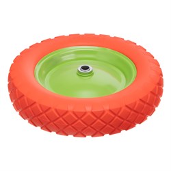 Колесо полиуретановое 4.80/4-8, длина оси 80 мм, подшипник 20 мм Сибртех 19313