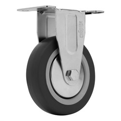 Колесо неповоротное D 100 мм, крепление  платформенное Сибртех 19318