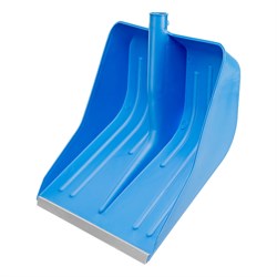 Лопата для уборки снега пластиковая, синяя, 420 х 425 мм, без черенка, Сибртех 19378