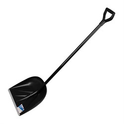 Лопата для уборки снега пластиковая, 385 х 410 х 1350 мм, алюминиевый черенок, Сибртех 19379