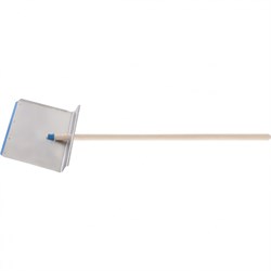 Лопата для уборки снега тротуарная, алюминиевая, 400 х 400 х 1420, деревянный черенок, Сибртех 19383