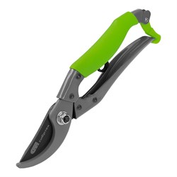 Секатор прямого реза, 200 мм, металлические рукоятки, верхняя в ПВХ - оболочке, Сибртех 19513