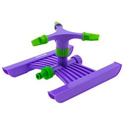 Разбрызгиватель, АБС-пластик, вращающий с тремя лопостями, штуц D 3/4, с подставкой, площадь полива до 180 кв. м, дальность полива 15 м Palisad 19531