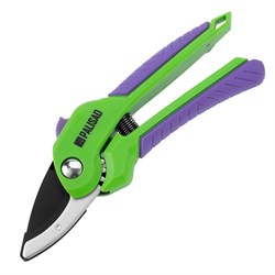 Секатор с наковальней, 210 мм, шестеренный привод, двухкомпонентные рукоятки, Palisad 19551