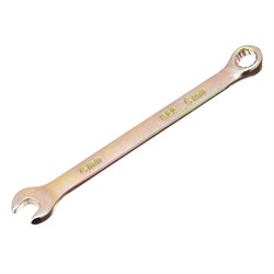 Ключ комбинированный, 6 мм, желтый цинк Сибртех 15035