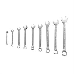 Набор ключей комбинированных, 6-22 мм, 9 шт, CrV, матовый хром Matrix 15103