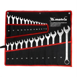 Набор ключей комбинированных, 6-32 мм, 25 шт, CrV, матовый хром Matrix 15133