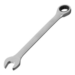 Ключ комбинированный трещоточный, 18 мм, CrV, зеркальный хром Matrix Professional 15151