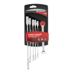 Набор ключей комбинированных, трещеточных 6 шт Matrix 15155