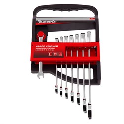 Набор ключей комбинированных, трещеточных 8 шт Matrix 15156