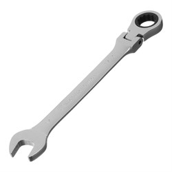 Ключ комбинированный трещоточный, 17 мм, CrV, шарнирный, зеркальный хром Matrix Professional 15178