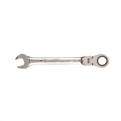 Ключ комбинированный трещоточный, 15 мм, CrV, шарнирный, зеркальный хром Matrix 15184