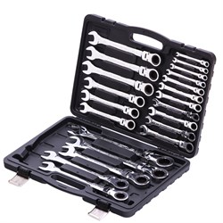 Набор ключей комбинированных, трещоточных шарнирных 13 шт. Matrix 15189