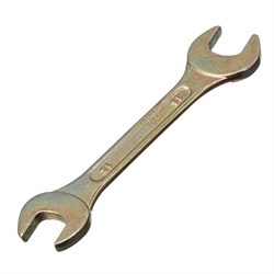 Ключ рожковый, 13 х 14 мм, желтый цинк Сибртех 15246