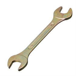 Ключ рожковый, 17 х 19 мм, желтый цинк Сибртех 15250