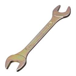 Ключ рожковый, 20 х 22 мм, желтый цинк Сибртех 15252