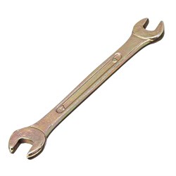 Ключ рожковый, 6 х 7 мм, желтый цинк Сибртех 15256