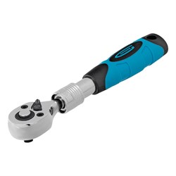 Ключ-трещотка телескопический 1/4", 150-200 мм, CrV, 72 зуба, с быстрым сбросом, хром Gross 15350