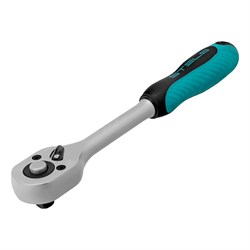 Ключ-трещотка 3/8", CrV, 72 зуба, с быстрым сбросом, матовый хром Stels 15368