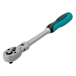 Ключ-трещотка шарнирный 1/4", СrV, 72 зуба, с быстрым сбросом, матовый хром Stels 15370