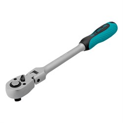 Ключ-трещотка шарнирный 1/2", СrV, 72 зуба, с быстрым сбросом, матовый хром Stels 15372