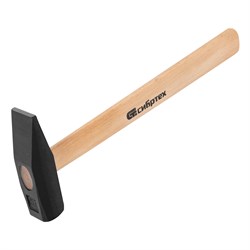 Молоток слесарный 600 г, квадратный боек, деревянная рукоятка Сибртех 15455