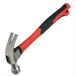 Молоток-гвоздодер optimal, 450 г, фибергласовая обрезиненная рукоятка Matrix 15498