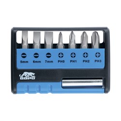 Набор бит с магнитным держателем, CrV, 8 шт Барс 14605