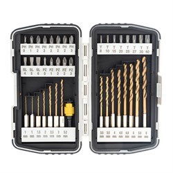 Набор бит и сверл, магнитный адаптер, CrV, пластиковый кейс, 40 шт. Matrix 14606