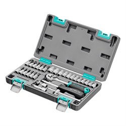 Набор инструментов, 1/4", CrV, пластиковый кейс 29 предметов Stels 15528