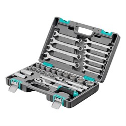 Набор инструментов, 1/2", CrV, пластиковый кейс 31 предмет Stels 15530