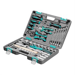 Набор инструментов, 1/2", Cr-V, S2, усиленный кейс, 58 предметов Stels 15540