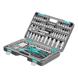 Набор инструментов, 1/4", 3/8", 1/2", Cr-V, S2, усиленный кейс, 151 предмет Stels 15541