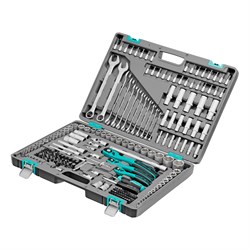 Набор инструментов, 1/4", 3/8", 1/2", Cr-V, S2, усиленный кейс, 216 предметов Stels 15542