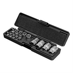 Набор головок Torx , 14 предметов, 1/4, 3/8, 1/2 Stels 15553