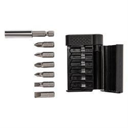 Набор бит, магнитный адаптер для бит, сталь 45Х, 7 предметов, пластиковый кейс Sparta 14614